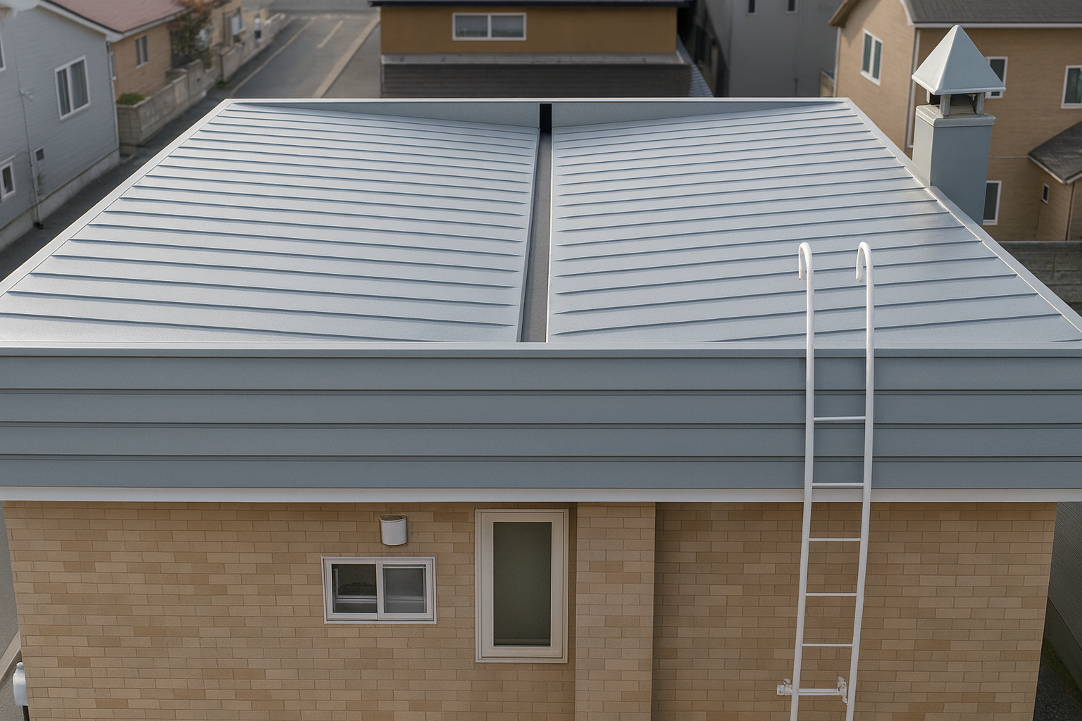 施工事例2：市の施設の屋根施工