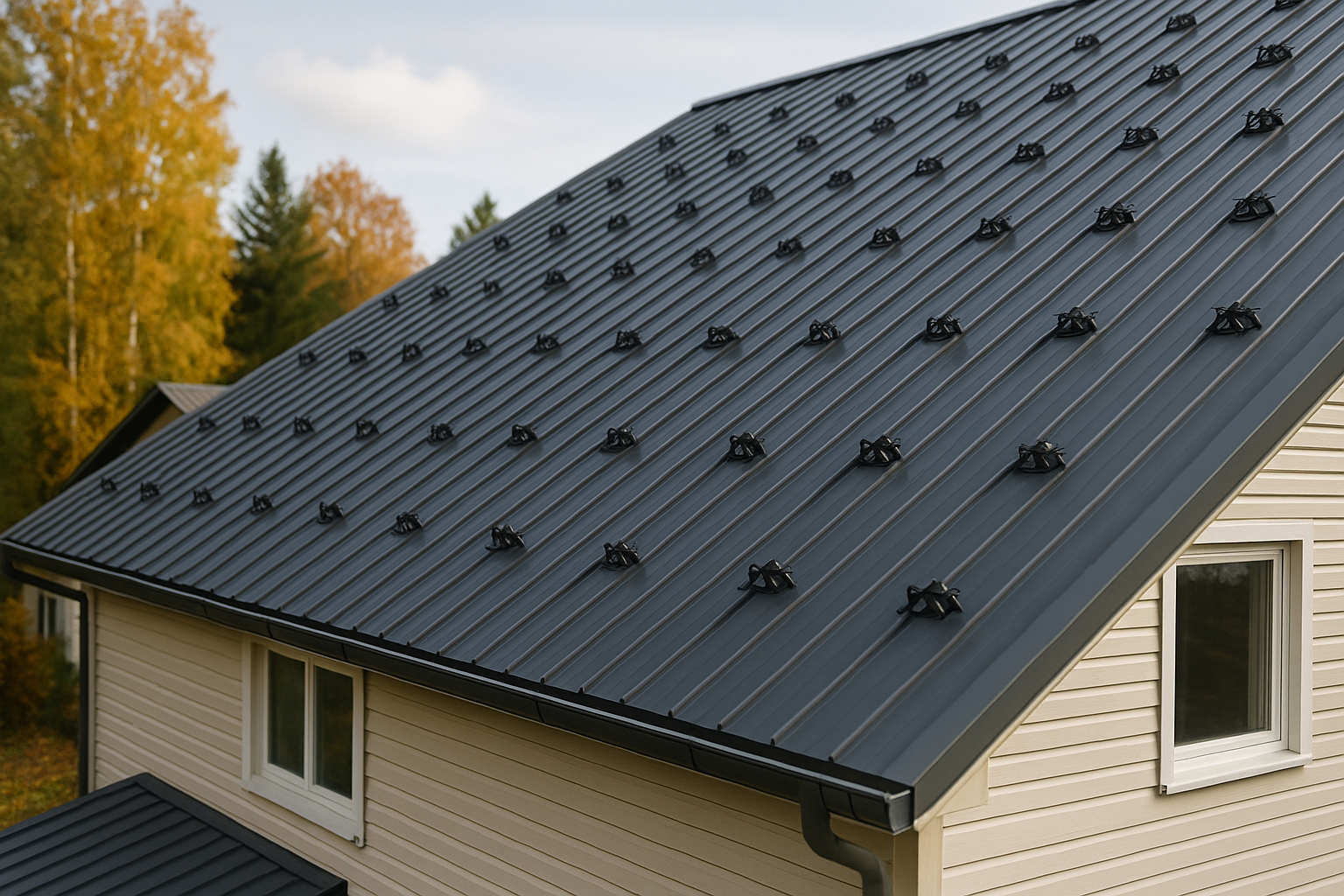 施工事例3：雪止めを設置した屋根